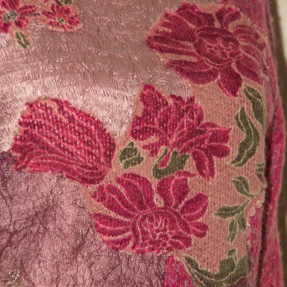 Alberto Makali Gorgeous Mixed Fabric Top Size Large - Picture 6 of 9